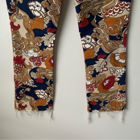 MOTHER Jeans The Hustler Ankle Fray Flowers in Her Hair Multicolor Size 27 - Picture 9 of 16